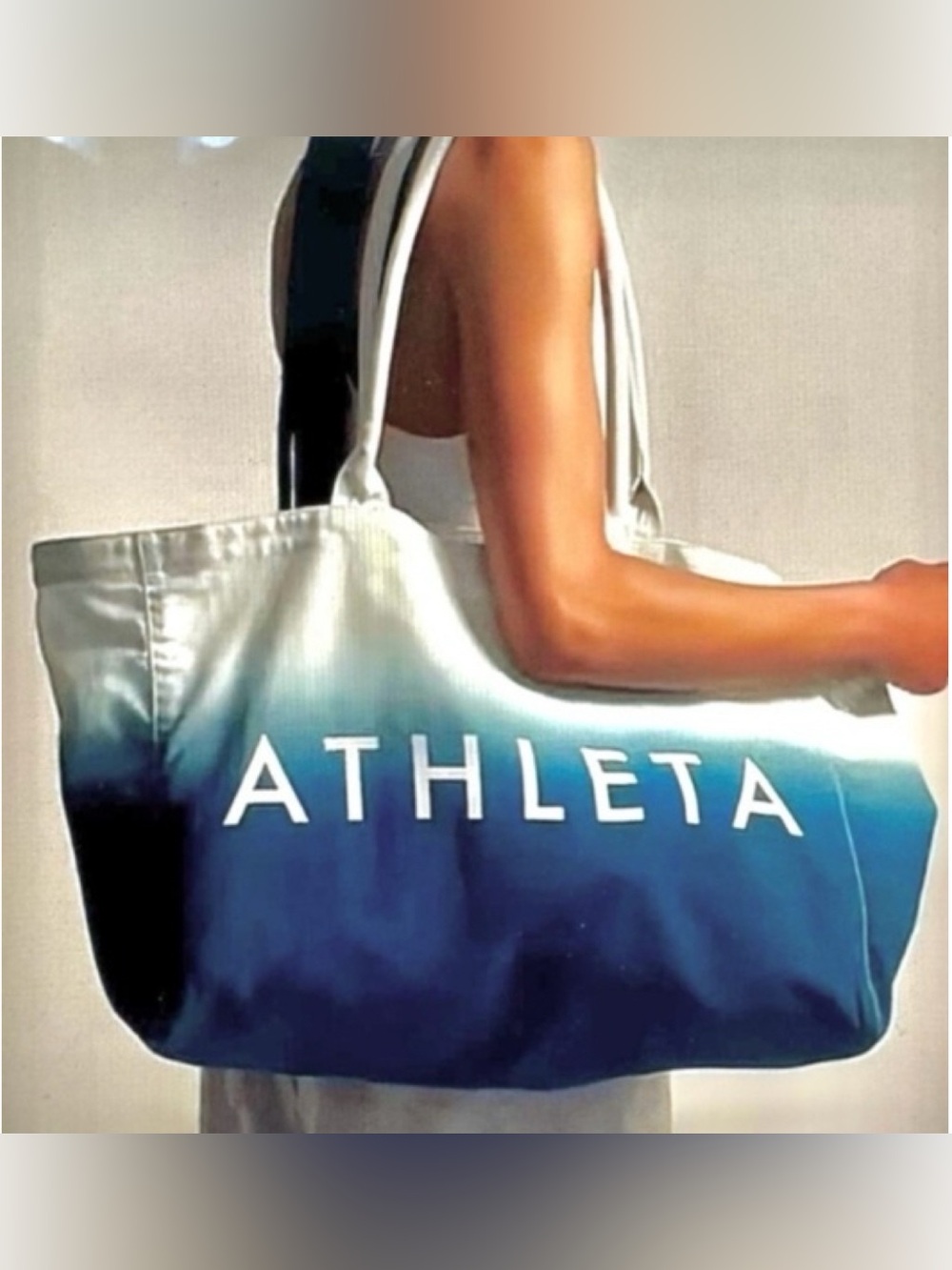 Athleta Ombré Canvas Tote Bag